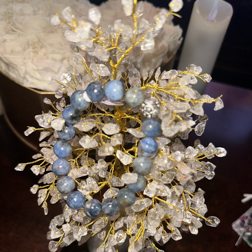 Kyanite and Sterling Silver 925 Bracelet 11MM Bead - Picture 3 of 5